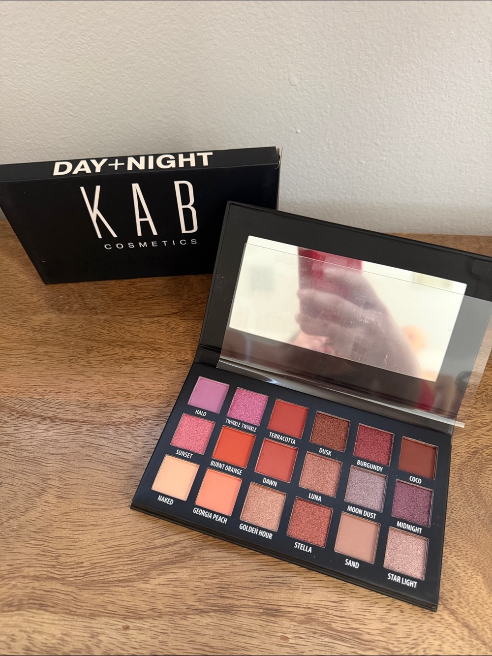 KAB cosmetics Day+Night Eyeshadow Palette - Pink & Coral Shades